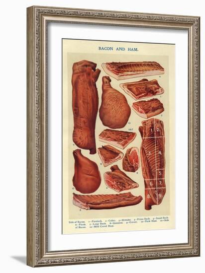 Bacon and Ham, Isabella Beeton, UK-null-Framed Giclee Print