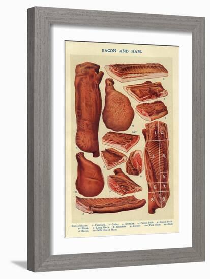 Bacon and Ham, Isabella Beeton, UK-null-Framed Premium Giclee Print