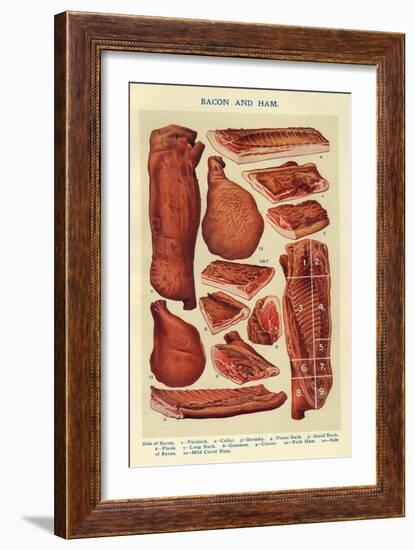 Bacon and Ham, Isabella Beeton, UK-null-Framed Premium Giclee Print