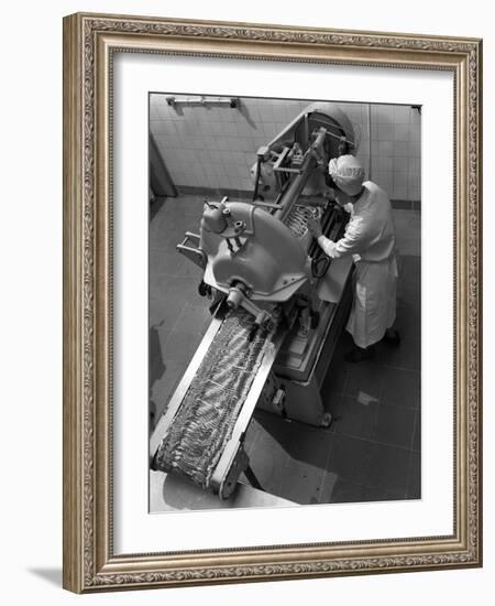 Bacon Slicing Machine, Danish Bacon Company, Selby, North Yorkshire, 1964-Michael Walters-Framed Photographic Print