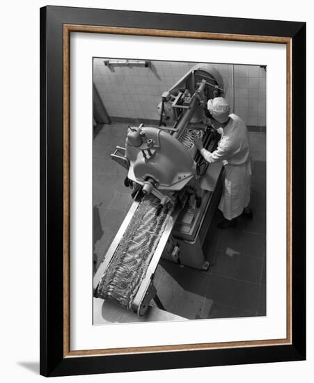 Bacon Slicing Machine, Danish Bacon Company, Selby, North Yorkshire, 1964-Michael Walters-Framed Photographic Print