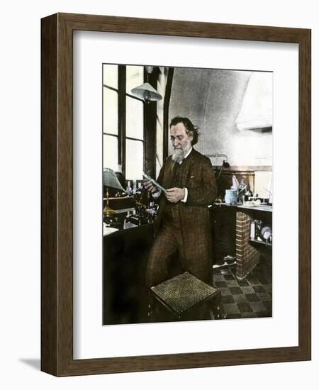 Bacteriologist Elie Metchnikoff in His Laboratory-null-Framed Giclee Print