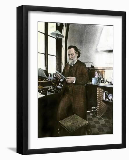 Bacteriologist Elie Metchnikoff in His Laboratory-null-Framed Giclee Print