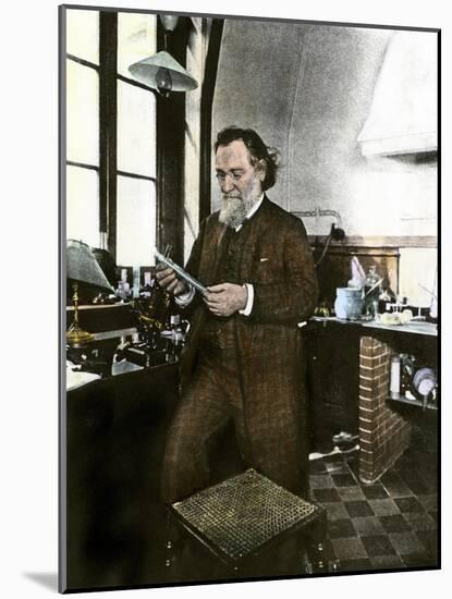 Bacteriologist Elie Metchnikoff in His Laboratory-null-Mounted Giclee Print