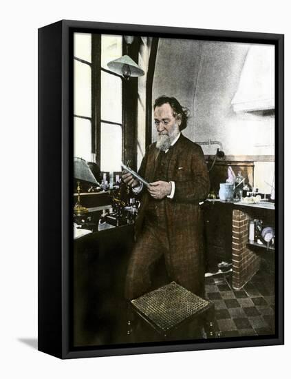 Bacteriologist Elie Metchnikoff in His Laboratory-null-Framed Premier Image Canvas