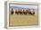 Bactrian Camel Herd. Gobi Desert. Mongolia.-Tom Norring-Framed Premier Image Canvas