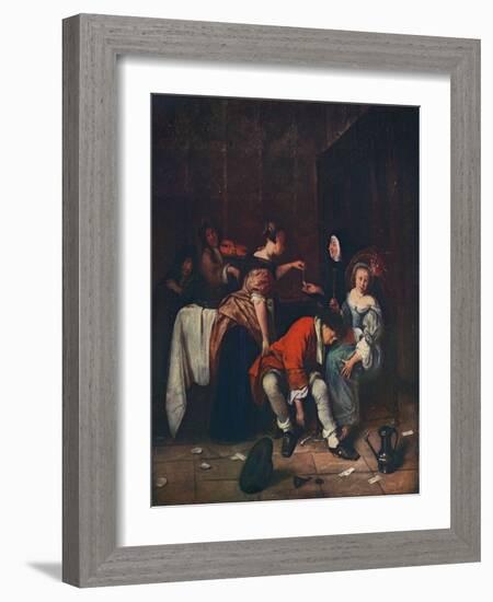 'Bad Company', c1665-Jan Steen-Framed Giclee Print