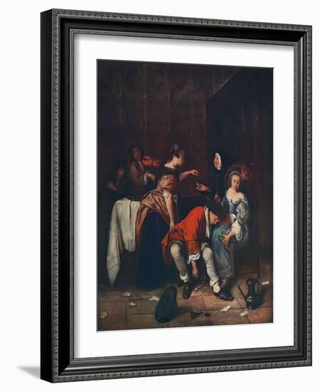 'Bad Company', c1665-Jan Steen-Framed Giclee Print