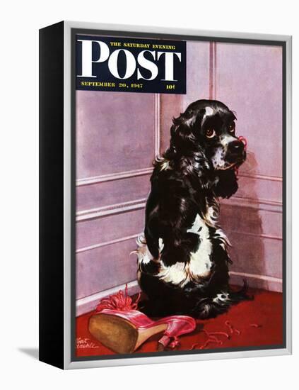 "Bad Dog, Butch," Saturday Evening Post Cover, September 20, 1947-Albert Staehle-Framed Premier Image Canvas