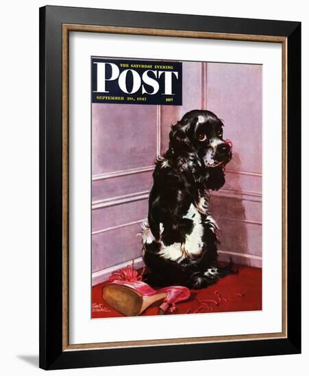 "Bad Dog, Butch," Saturday Evening Post Cover, September 20, 1947-Albert Staehle-Framed Giclee Print
