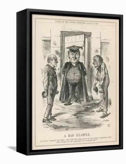 Bad Example, Disraeli and Gladstone at Loggerheads-John Tenniel-Framed Stretched Canvas