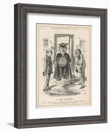 Bad Example, Disraeli and Gladstone at Loggerheads-John Tenniel-Framed Art Print