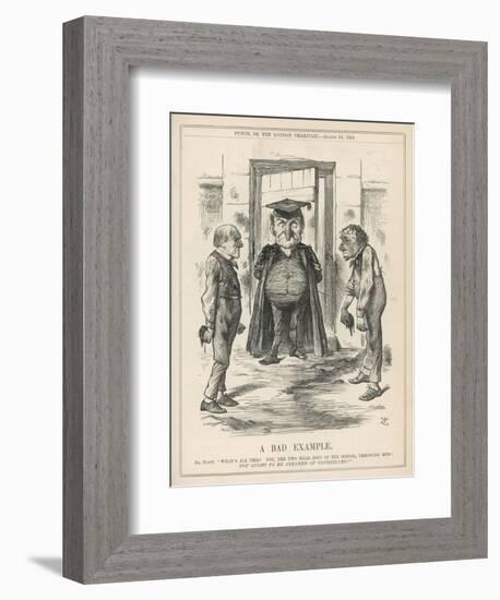 Bad Example, Disraeli and Gladstone at Loggerheads-John Tenniel-Framed Art Print