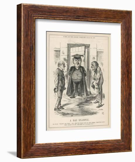 Bad Example, Disraeli and Gladstone at Loggerheads-John Tenniel-Framed Art Print