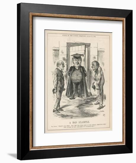 Bad Example, Disraeli and Gladstone at Loggerheads-John Tenniel-Framed Art Print