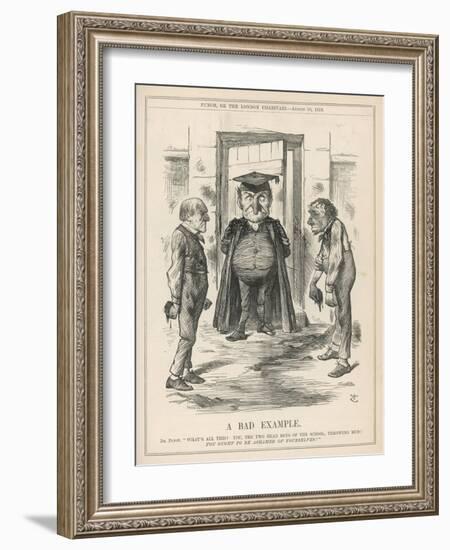 Bad Example, Disraeli and Gladstone at Loggerheads-John Tenniel-Framed Art Print