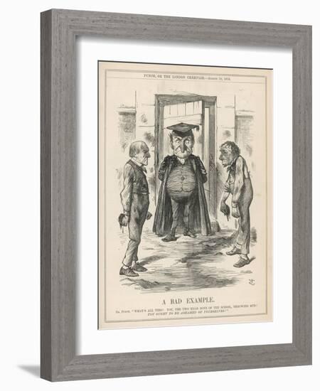 Bad Example, Disraeli and Gladstone at Loggerheads-John Tenniel-Framed Art Print