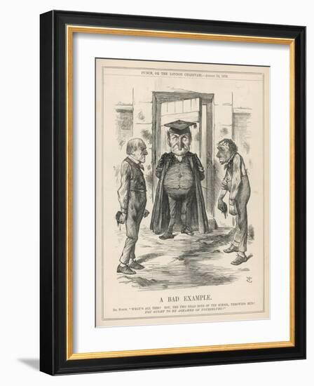 Bad Example, Disraeli and Gladstone at Loggerheads-John Tenniel-Framed Art Print