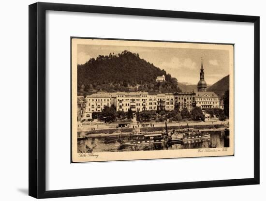 Bad Schandau, Elbe, Dampfschiff Leitmeritz, Ort-null-Framed Giclee Print