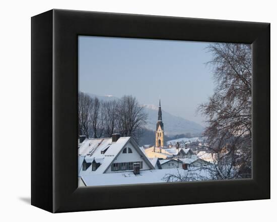 Bad Tolz Spa Town Covered By Snow at Sunrise, Bavaria, Germany-Richard Nebesky-Framed Premier Image Canvas