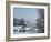 Bad Tolz Spa Town Covered By Snow at Sunrise, Bavaria, Germany-Richard Nebesky-Framed Photographic Print