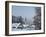 Bad Tolz Spa Town Covered By Snow at Sunrise, Bavaria, Germany-Richard Nebesky-Framed Photographic Print