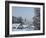 Bad Tolz Spa Town Covered By Snow at Sunrise, Bavaria, Germany-Richard Nebesky-Framed Photographic Print