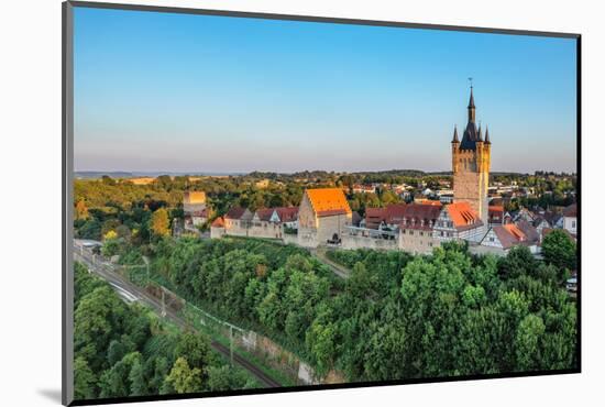 Bad Wimpfen with Blue Tower, Neckartal Valley, Burgenstrasse, Baden-Wurttemberg, Germany, Europe-Markus Lange-Mounted Photographic Print