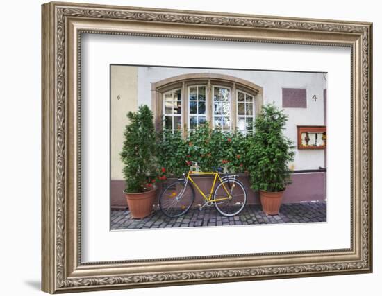 Baden-Wurttemburg, Black Forest, Old Town, Bicycle in the Insel Neighborhood-Walter Bibikow-Framed Photographic Print