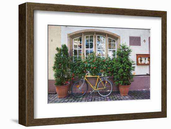 Baden-Wurttemburg, Black Forest, Old Town, Bicycle in the Insel Neighborhood-Walter Bibikow-Framed Photographic Print