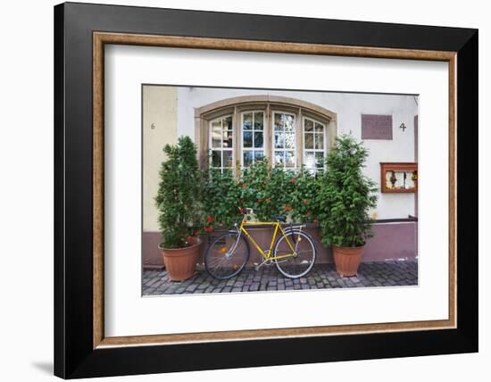 Baden-Wurttemburg, Black Forest, Old Town, Bicycle in the Insel Neighborhood-Walter Bibikow-Framed Photographic Print