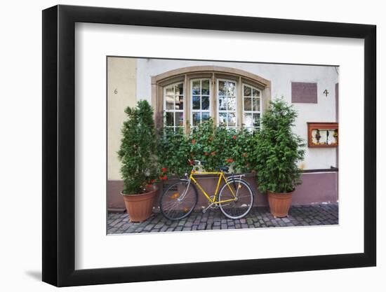 Baden-Wurttemburg, Black Forest, Old Town, Bicycle in the Insel Neighborhood-Walter Bibikow-Framed Photographic Print