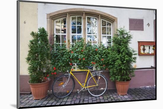 Baden-Wurttemburg, Black Forest, Old Town, Bicycle in the Insel Neighborhood-Walter Bibikow-Mounted Photographic Print