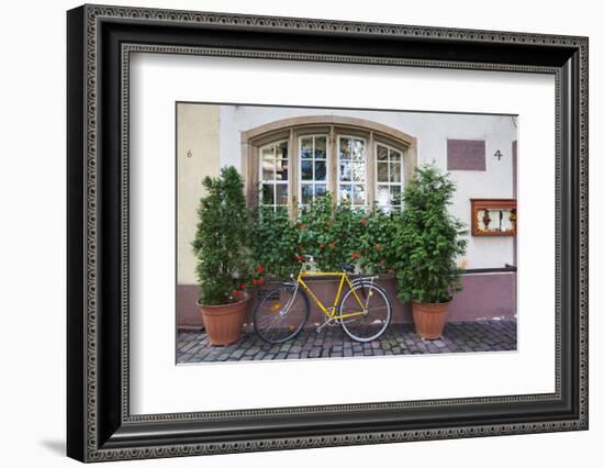 Baden-Wurttemburg, Black Forest, Old Town, Bicycle in the Insel Neighborhood-Walter Bibikow-Framed Photographic Print