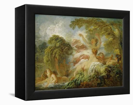 Badende Mädchen. Um 1772 - 1775-Jean Honoré Fragonard-Framed Premier Image Canvas