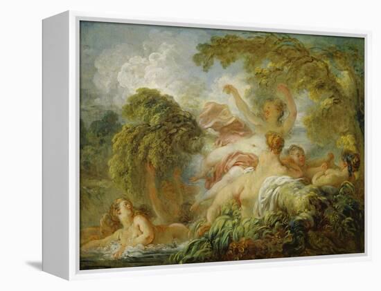 Badende Mädchen. Um 1772 - 1775-Jean Honoré Fragonard-Framed Premier Image Canvas