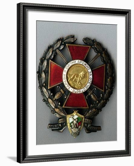 Badge of the Younak Legion for Participation in the Balkan War-null-Framed Giclee Print