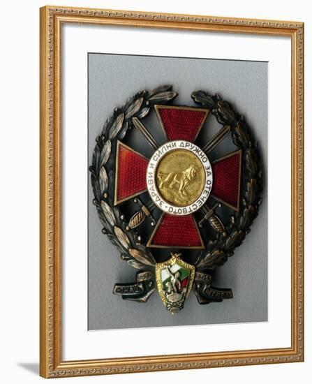 Badge of the Younak Legion for Participation in the Balkan War-null-Framed Giclee Print