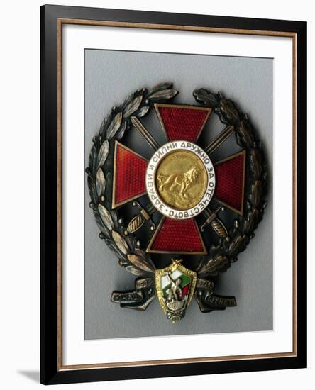 Badge of the Younak Legion for Participation in the Balkan War-null-Framed Giclee Print