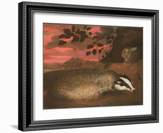 Badger, 17th Century-Francis Barlow-Framed Giclee Print