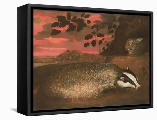 Badger, 17th Century-Francis Barlow-Framed Premier Image Canvas