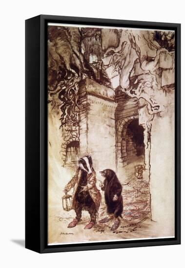 Badger and Mole, Willow-Arthur Rackham-Framed Premier Image Canvas