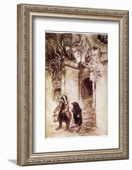 Badger and Mole, Willow-Arthur Rackham-Framed Photographic Print