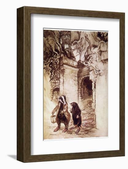 Badger and Mole, Willow-Arthur Rackham-Framed Photographic Print