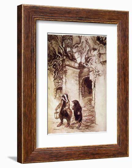 Badger and Mole, Willow-Arthur Rackham-Framed Photographic Print