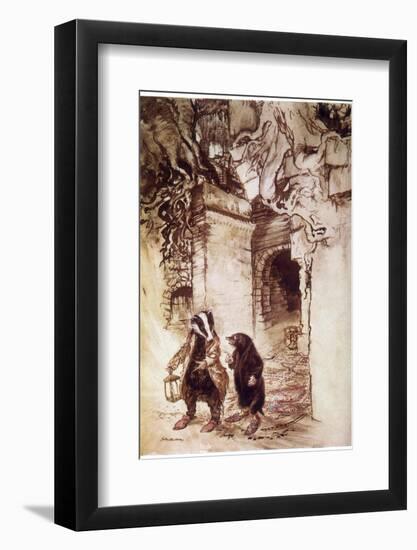 Badger and Mole, Willow-Arthur Rackham-Framed Photographic Print