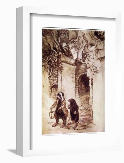 Badger and Mole, Willow-Arthur Rackham-Framed Photographic Print