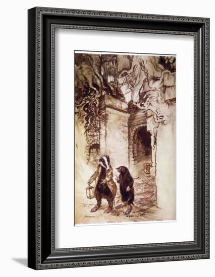 Badger and Mole, Willow-Arthur Rackham-Framed Photographic Print