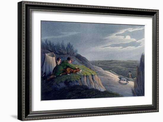 Badger Catching, 1820-Henry Thomas Alken-Framed Giclee Print