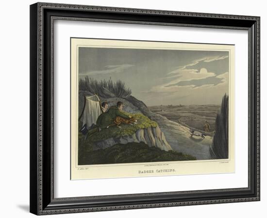 Badger Catching-Henry Thomas Alken-Framed Giclee Print